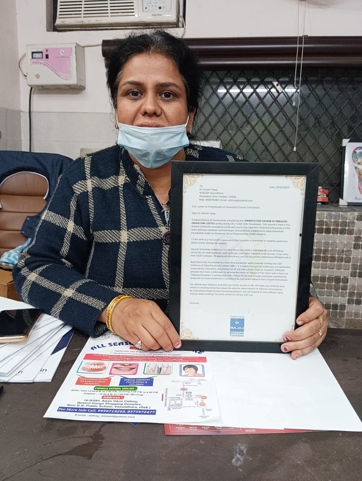 Dr. Himani Tyagi - Completed TCC Tobacco Cessation Counselling Training from MAX Hospital