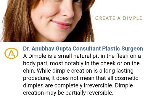Dr Anubhav Gupta Consultant Plastic Surgeon - Dimple