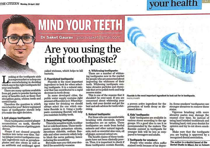Are you using right toothpaste?