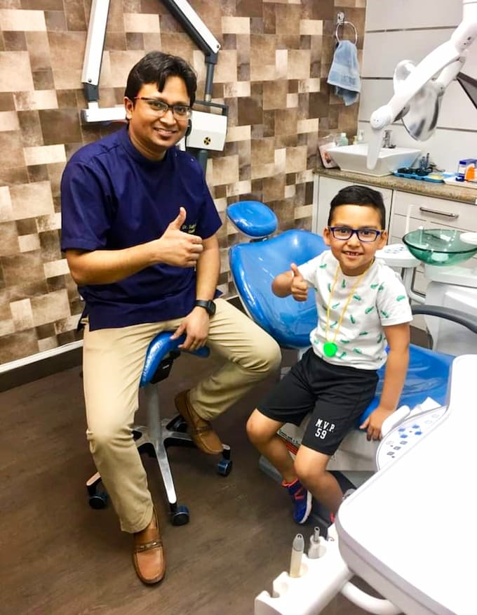 Dr Saket Gaurav with Happy Patient