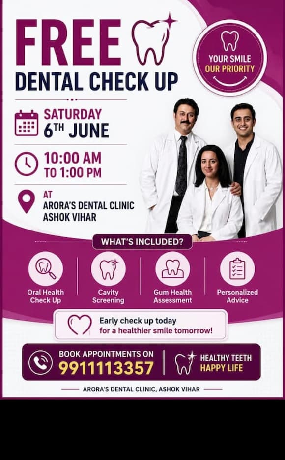 Dental Checkup camp in Ashok vihar